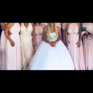 Light Pink (Petal) Halter Chiffon Dress